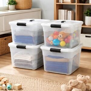 Juskys 106625 úložný box 30 l 4 ks bílá obraz