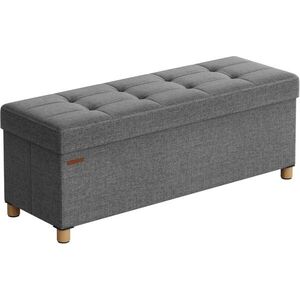 Sedací lavice s úložným prostorem, tmavě šedá, 110x38x40 cm obraz