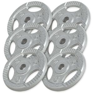 Gorilla Sports sada zátěžových kotoučů litina 6 x 5 kg (30 kg) 225 mm obraz