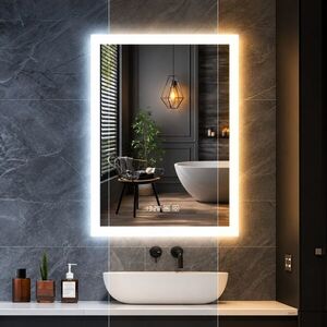 IREDA Koupelnové zrcadlo s LED osvětlením, 80 x 60 cm 92024 obraz