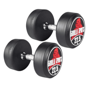 Gorilla Sports Jednoruční činky červeno/bílé, 2 x 22, 5 kg obraz