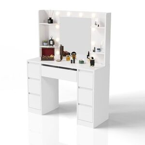 Juskys 107343 toaletní stolek LED bílá obraz