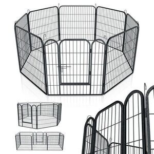 Juskys 107402 ohrádka pro zvířata ocel 160x160x60 cm obraz