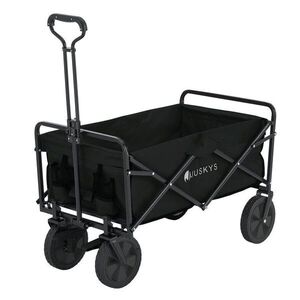 Juskys skládací přepravní vozík 92 x 53 x 102 cm nosnost 100 kg černý JS107404 obraz