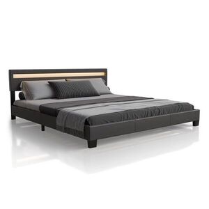 Juskys čalouněná postel JS107488 180x200 tmavě šedá obraz