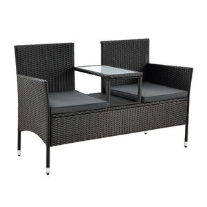 Juskys 107482 zahradní set polyratan černý obraz