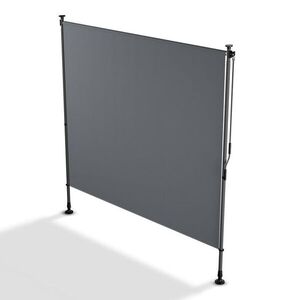 Svislá markýza na balkon 200 x 228-316 cm, UV ochrana, šedá obraz