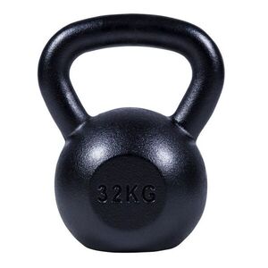 Gorilla Sports Kettlebell činka, litinová, černá, 32 kg obraz