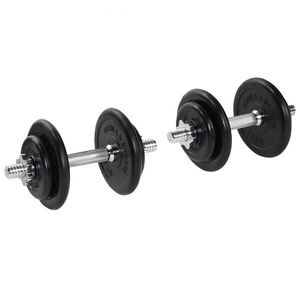 Gorilla Sports činkový set, pogumované kotouče, 20 kg obraz