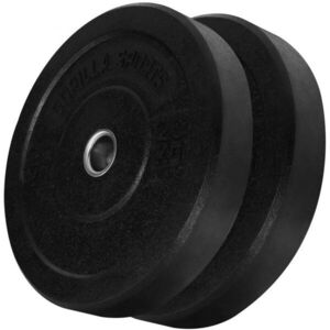 Gorilla Sports ocelové kotouče s pryžovým potahem 2 x 20 kg 50/51 mm černé obraz
