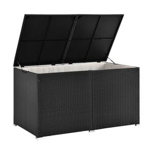 Juskys úložný box z polyratanu JS107699 950 l černý obraz