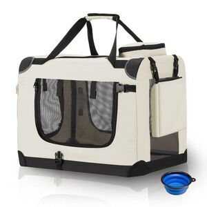 Skládací přepravní box pro psy, béžový, velikost XL obraz