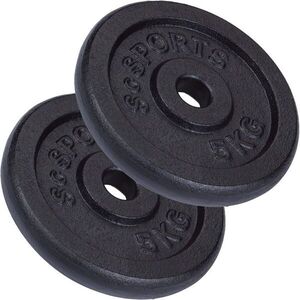 SCSports kotouče na činku litina 10 kg (2x5 kg) 30/31 mm obraz