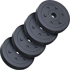 SCSports plast se cementovou výplní sada závaží 10 kg (4x2, 5 kg) otvor 30/31 mm obraz