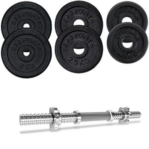 SCSports sada činek 20 kg, litinové kotouče, osa 35 cm (30/31 mm) obraz