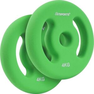 SCSports ocel, neopren 2x4 kg 30/31 mm kotouče k činkám zelené obraz