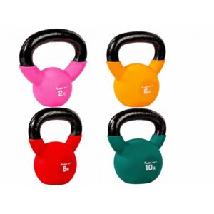 MOVIT Sada 4 kettlebell činek, litina a vinyl, 26 kg obraz