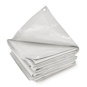 Plachta 650 g/m², hliníková oka, bílá, 4 x 8 m obraz