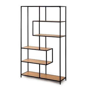 Otevřený regál s kovovým rámem a policemi 114x185x35 cm obraz