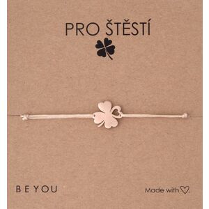 Náramek se čtyřlístkem "Pro štěstí" obraz