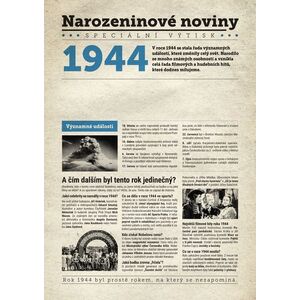 Narozeninové noviny 1944 s vlastním textem a fotografií, S textem obraz