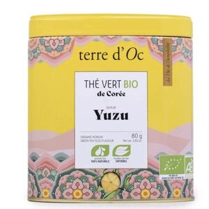Korejský zelený čaj s YUZU v plechovce obraz