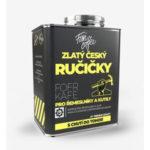 Dárková káva v kanystru - Zlatý český ručičky - zrnková 500 g obraz