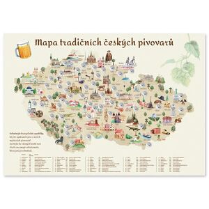 Pivní stírací mapa s vlastním věnováním, Bez věnování obraz
