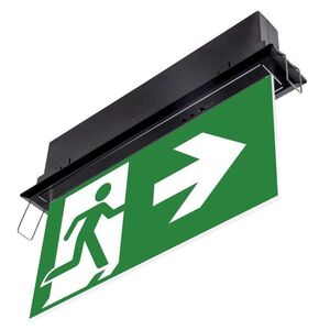 LED Solution Černé vestavné nouzové osvětlení s piktogramem 2, 5W 90685_90002 obraz