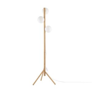 TK Lighting Stojací lampa Estera Wood s dekorem dřeva pro žárovku 3x G9 TK5809 obraz