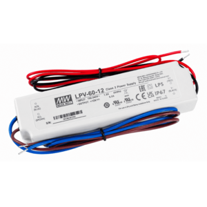 LED Solution Mean Well napájecí zdroj LPV 12V 60W IP67 LPV-60-12 obraz