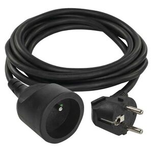 EMOS Černý prodlužovací kabel - spojka, 3m, 1 zásuvka, PVC, 230V, 1.5mm2 PC0113R obraz