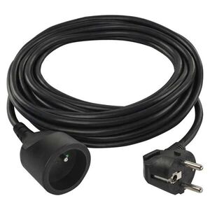 EMOS Černý prodlužovací kabel - spojka, 5m, 1 zásuvka, PVC, 230V, 1.5mm2 PC0115R obraz