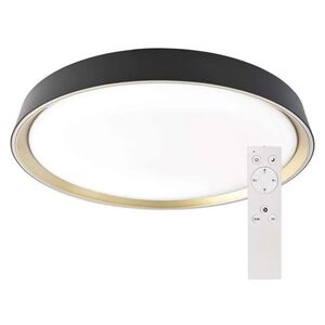 EMOS Černé stropní LED svítidlo ILVI s dekorem champagne 500mm 45W CCT s DO ZM5119 obraz