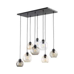 TK Lighting Černý závěsný lustr Cubus pro žárovku 8x E27 TK2834 obraz