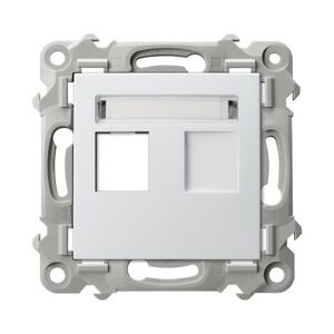 OSPEL Bílý kryt datové zásuvky RJ45 jednonásobný SZAFIR GPK-1Z/P/00 obraz