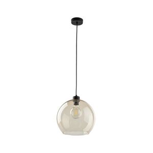 TK Lighting Černý závěsný lustr Cubus s jantarovým stínidlem pro žárovku E27 TK2064 obraz