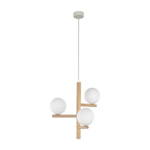 TK Lighting Závěsný lustr Estera Wood s dekorem dřeva pro žárovku 3x G9 TK6799 obraz