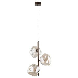 TK Lighting Hnědý závěsný lustr Lava pro žárovku 3x G9 TK11036 obraz