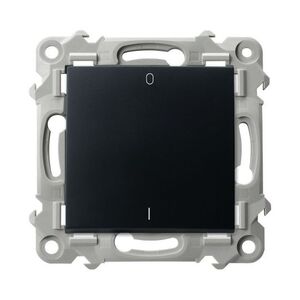 OSPEL Černý dvoupólový vypínač č. 2 SZAFIR bez rámečku LP-11Z/M/33 obraz