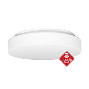 Ecolite Bílé stropní svítidlo Hector kulaté 400mm s pohybovým čidlem pro žárovku 2x E27 W142-BI obraz