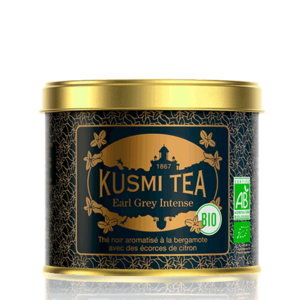 Kusmi Tea Sypaný černý čaj Earl Grey Intense Bio, kovová dóza 100 g 21703A1070 obraz