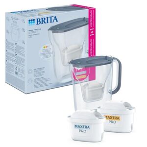 Brita Filtrační konvice Style Essential +2 filtry Maxtra Pro (Hard Water a Pure Performance), šedomodrá 1057796 obraz