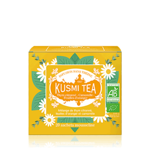 Kusmi Tea Bylinná čajová směs mateřídoušky citronové, lístků pomerančovníku a heřmánku Bio, 20 sáčků 21275A1120 obraz