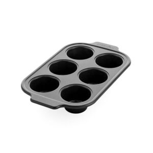 GreenPan Nepřilnavá forma na pečení 6 ks muffinů, Bistro, černá CC007765-001 obraz