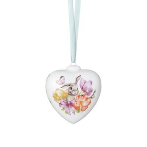 Rosenthal Porcelánová závěsná dekorace srdce "Zajíček s tulipány", 7 cm 02256-724082-27841 obraz