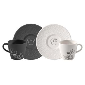 Villeroy & Boch Sada šálků na kávu s podšálky Manufacture Rock – Mickey Mouse, 4 ks 10-4719-8519 obraz
