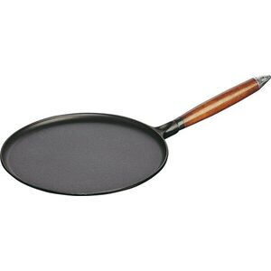 Staub Litinová pánev na palačinky, dřevěná rukojeť, 28 cm, černá 1004084 obraz