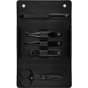 Zwilling Beauty Pánská manikúra Premium Black s nůžkami a štípátkem, čená kůže, 5 ks 97003-004-0 obraz