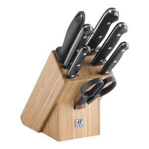 Zwilling Bambusový blok s noži TWIN Chef 2 - kuchyňské nůžky, ocílka a 5 nožů 1002181 obraz